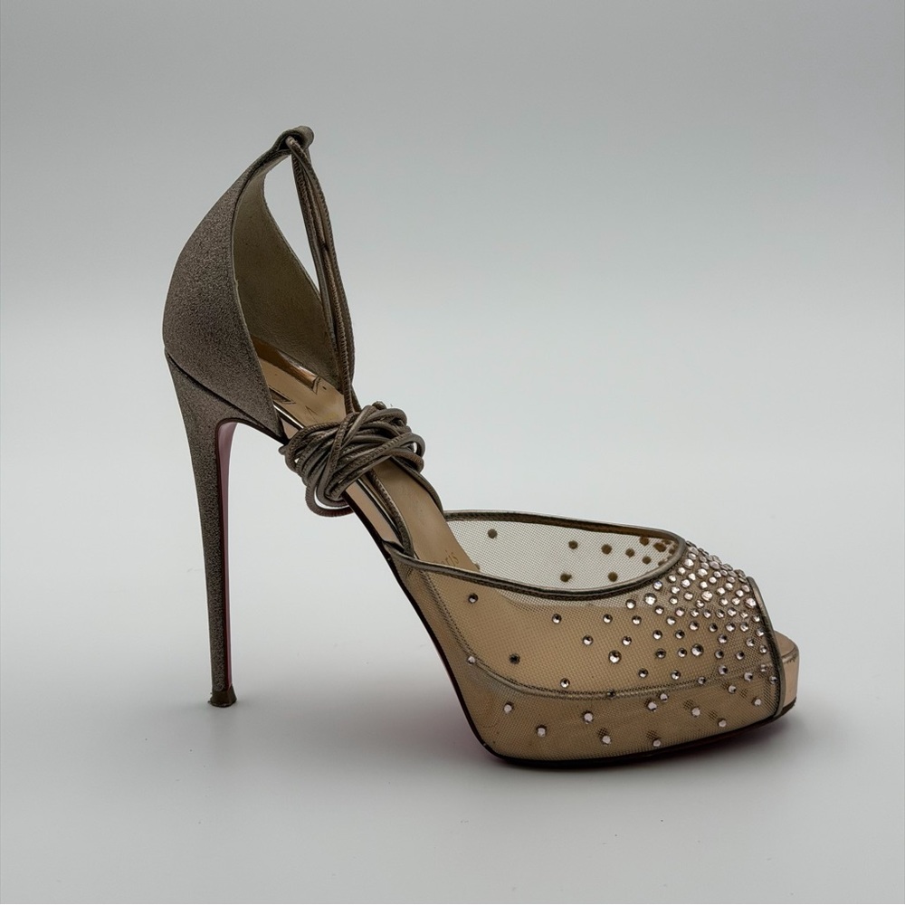 CHRISTIAN LOUBOUTIN GLITTER ACCENTS D’ORSAY HEELS - Picture 3 of 8